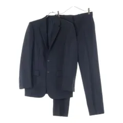 BALENCIAGA (バレンシアガ) イタリア製 ウールモヘア ノッチドラペル 2Bテーラードジャケット ノータック スラックスパンツ セットアップスーツ ブラック 301976 TAI10のサムネイル