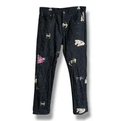 LEVI'S PREMIUM リーバイス プレミアム 28894-0194 501ST STAR WARS スターウォーズコラボ 総柄 デニムパンツ ブラックデニム メンズ サイズw31L30 通年 ゴーゴー古着丸井北千住 51 No.K1090Y