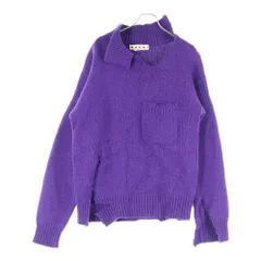 MARNI (マルニ) ダメージ加工 ハイネック ニットセーター パープル DVMG0015A0