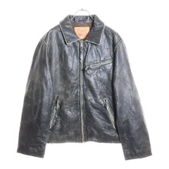 Levi's (リーバイス) レザーライダースジャケット ブラック LL-1001