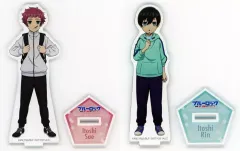 【中古】アクリルスタンド・アクリルパネル [単品] 糸師凛(幼少期)＆糸師冴(幼少期) 描き下ろしイラスト使用アクリルスタンド2個セット 「Blu-ray ブルーロック VS. U-20 JAPAN 特装限定版」 アニメイト全巻購入特典