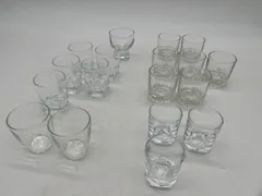 お猪口　ぐい呑み　ガラス製　18個セット　まとめ売り　お酒　清酒 酔悦　日本酒　焼酎　ショット　ガラス　昭和レトロ　昭和　レトロ