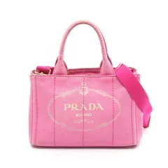 プラダ PRADA トートバッグ CANAPA カナパ 1BG439 ピンク キャンバス カナパ 2wayトート レディース Used C