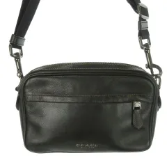 コーチ COACH F39946 ショルダーバッグ レザー 本革 黒 ブラック ロゴ /CK35 ■GY18