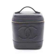 シャネル CHANEL ハンドバッグ ココマーク ブラック キャビアスキン(グレインドカーフ) ココマーク 縦型バニティ レディース Used B