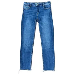 ZARA TRAFALUC クロップド スキニーデニム ブルー サイズ38 レディースS ザラ