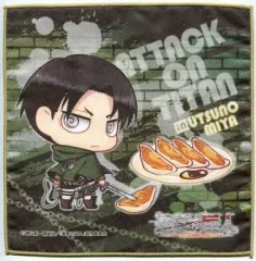 【中古】タオル・手ぬぐい(キャラクター) リヴァイ/餃子 ミニタオル 「進撃の巨人」 ウォールマリア商店特別出張所 アニメイト宇都宮店限定
