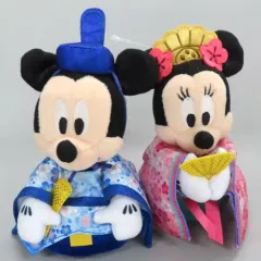 【中古】ぬいぐるみ ミッキーマウス＆ミニーマウス(ひなまつり2022) ぬいぐるみバッジセット 「ディズニー」 東京ディズニーリゾート限定