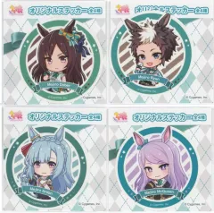 【中古】シール・ステッカー 全4種セット オリジナルステッカー 「ウマ娘 プリティーダービー 3周年」 セブンイレブン プリペイドカードキャンペーン配布品