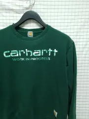カーハート WIP グリーン スウェット Tシャツ