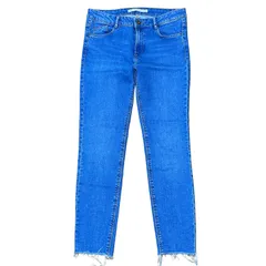 ZARA TRAFALUC クロップド スキニーデニム ブルー サイズ38 レディースM ザラ