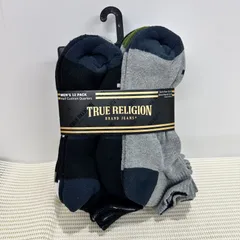 TRUE RELIGION 靴下12足セット 約26cm～31cm トゥルーレリジョン スポーツソックス くるぶし クォーター丈 ハーフクッション 【新品・未使用】