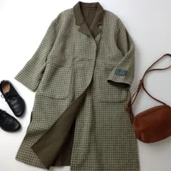 LOWRYS FARM ローリーズファーム メリノＷフェイスリバーシブルコート チェック アウター チェスター 羽織 Free グリーン系 カーキ系(MK＋2419)25F