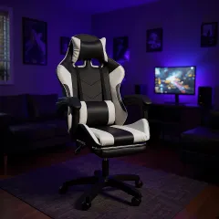 【エルゴノミクス設計】165度リクライニング ゲーミングチェア オフィスチェア 高耐荷重 フットレスト付き 長時間作業 リモートワークに最適 快適な座り心地 スタイリッシュデザイン【選べるカラー】