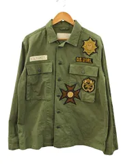 デニム&サプライ ラルフローレン DENIM & SUPPLY RALPH LAUREN ワッペン付き ミリタリージャケット 13スターボタン M カーキグリーン ヘリンボーン 長袖 アウター ☆AA★のサムネイル