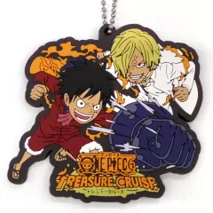 【中古】雑貨 ルフィ＆サンジ ラバーマスコット -トレジャークルーズ- 「一番くじ ワンピース with ONE PIECE TREASURE CRUISE Vol.2」 E賞