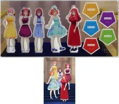 【中古】アクリルスタンド・アクリルパネル 集合 描き下ろしアクリルスタンド5体セット+描き下ろしポストカード 「Blu-ray 映画 五等分の花嫁 」 きゃにめ購入特典