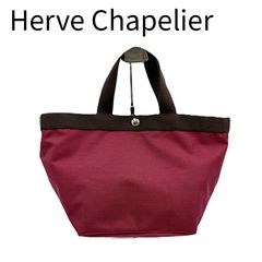 未使用級 エルベシャプリエ ハワイ ハンドバック ネイビー 舟形 