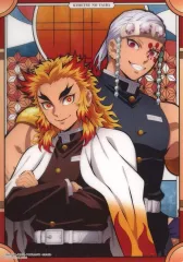 【中古】ポスター 煉獄杏寿郎＆宇髄天元 「ジャンボカードダス 鬼滅の刃 クリアビジュアルポスター ～遊郭編 其の肆～」