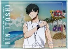 【中古】アクリルスタンド・アクリルパネル 糸師凛 シーサイドモチーフ アクリルブロック 「ブルーロック×文房具カフェ」