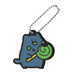 【中古】キーホルダー 猫さん 「お文具といっしょ カプセルラバーマスコット ～おっきなペロペロキャンディなのです～」