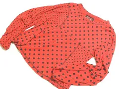 C83 エターナリーブレイズ レディース カットソー ◆ サイズF レッド×ブラック ドット柄 水玉 EIKO KONDO エイココンドウ ▼7L