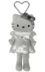 【中古】キーホルダー ハローキティ スタイルアップマスコット エンジェル(グレー) 「サンリオキャラクターズ」