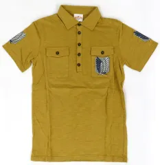 【中古】ポロシャツ・ワークシャツ 調査兵団 ポロシャツ カーキ ユニセックスSサイズ 「進撃の巨人」 ユニバーサル・スタジオ・ジャパン限定