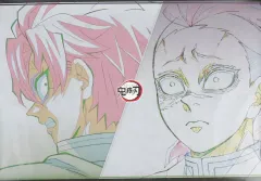 【中古】ポスター B2原画ポスター 不死川玄弥＆不死川実弥(睨み/怯え) 「鬼滅の刃×ufotable DINING 柱ダイニング -不死川実弥・宇髄天元-」 お楽しみくじ Wチャンス賞景品