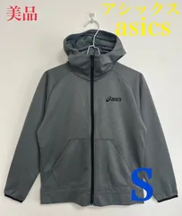 ⭐美品⭐ アシックス asics パーカー EZL101 ロゴプリント ジップアップ 長袖 グレー S