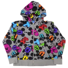 【中古】衣類 ミッキーマウス カラフルフェイスパーカー グレー ユニセックスMサイズ 「ディズニー」 東京ディズニーリゾート限定