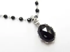 K18WG オニキス ネックレス 38cm