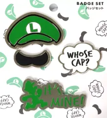 【中古】バッジ・ピンズ ルイージ(WHOSE CAP?) バッジセット 「スーパーマリオ」 ユニバーサル・スタジオ・ジャパン限定