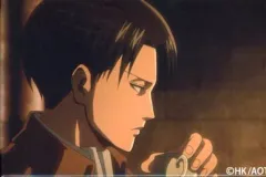 【中古】バッジ・ピンズ 042.リヴァイ・アッカーマン(ティーカップ/横型) リヴァイ百景缶バッジ 「進撃の巨人」