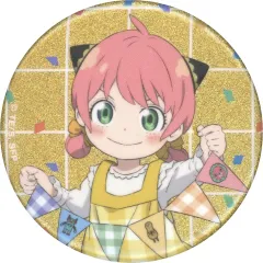 【中古】バッジ・ビンズ アーニャ・フォージャー(バストアップ) 「TVアニメ SPY×FAMILY POP UP STORE in ロフト 描き下ろし ホリデーパーティーver. トレーディンググリッター缶バッジ」