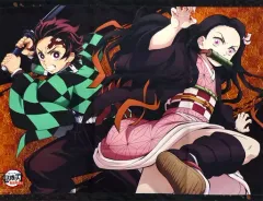 【中古】タペストリー 竈門炭治郎＆竈門禰豆子 B2タペストリー 「Blu-ray/DVD 劇場版 鬼滅の刃 無限列車編 完全生産限定版」 とらのあな購入特典