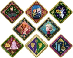 【中古】バッジ・ピンズ 全8種セット 「アナと雪の女王 金バッジ プレミアムスクエア vol.1」