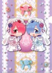 【中古】クリアファイル ラム＆レム(デフォルメ/ウェディングVer.) A4クリアファイルVol.2 「Re：ゼロから始める異世界生活 Memory Snow×セガ」 UFOキャッチャー特典