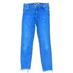 ZARA TRAFALUC クロップド スキニーデニム ブルー サイズ34 レディースXS ザラ