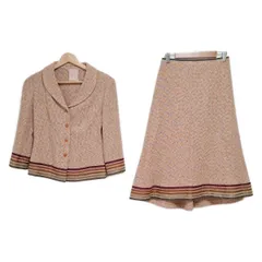 Sybilla(シビラ) スカートスーツ レディース - ベージュ×ブラウン×マルチ