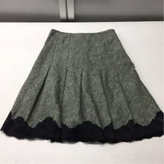 送料無料★clothing クロージング★フレアスカート★レディースレーススカート★ボトムス★グレーブラック#20622saf