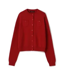 CABaN キャバン コットンカシミヤ クルーネックカーディガン レッド