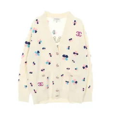 シャネル CHANEL カーディガン ココマークボタン P77000 K11116 カシミヤ カーディガン レディース Used A