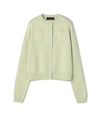 CABaN キャバン コットンカシミヤ クルーネックカーディガン ライト 