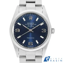 ロレックス エアキング 14000 ブルー 369ホワイトバー A番 中古 メンズ