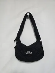 プレリー キルティング 누빔 HOBO BAG ショルダーバッグ ブラック 1223