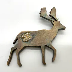 ⭐CHANEL⭐　トナカイ　ブローチ　アニマル　パール取れ　アクセサリー ⭐CHANEL⭐ トナカイ ブローチ アニマル パール取れ アクセサリー