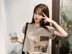 トレンド Tシャツ ストリートカルチャー アースカラー　グレー　007210XL