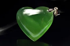 【１点物】AAA☆シルバー925 サーペンティン(蛇紋石)　26x28mm　ハート ペンダントトップ パワーストーン 天然石 _PC8218