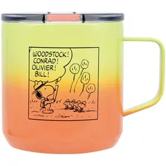 ① 大西賢製販 スヌーピー  Snoopy Vintage PEANUTS ステンレスマグ 350ml　グラデーション GREEN×ORANGE  グリーン オレンジ PI-2601 マグカップ 食器 4981181768766